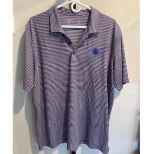 ANTIGUA Men's Phoenix Suns Tunnel Polo Shirt XL Purple Striped Short Sleeve